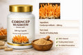Cordyceps Mushroom Capsule (Keeda Jadi) – Cordyceps militaris 500 mg | Fruiting Body Powder | Herbal Supplement Capsules