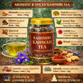 Kashmiri Kahwah Tea – Premium Green Tea Blend with Saffron, Almonds, Cardamom & Rose | Traditional Kashmiri Kahwa | Aromatic Spiced Tea